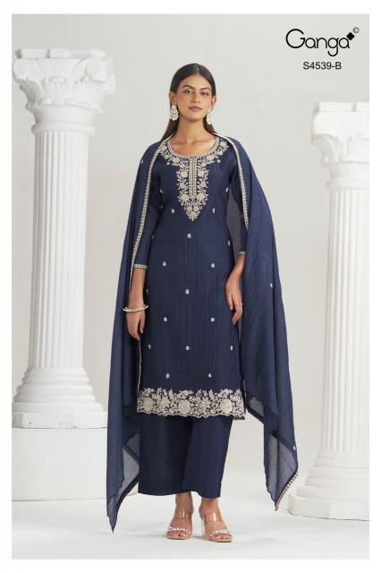 Ganga aparna 4539 wholesale dress materials from surat mills